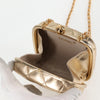 Secondhand Chanel Logo CC Gold Leather Bag