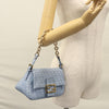 Secondhand Fendi Baguette Blue Canvas Bag