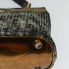 Secondhand Bulgari Leoni Grey Leather Bag