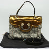 Secondhand Bulgari Leoni Grey Leather Bag