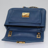 Secondhand Fendi Bebaguette Blue Leather Bag
