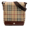 Secondhand Burberry Haymarket Check Coated Canvas Flap Crossbody