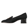 Ralph Lauren Black Satin Heeled Loafers - '90s Second hand
