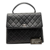 Chanel Quilted Lambskin Kelly Top Handle Bag Secondhand