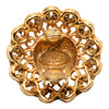 Chanel Gold Plated Chain Dome Clip On Earrings Secondhand