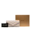 Saint Laurent Large Quilted Lambskin Sade Clutch Secondhand