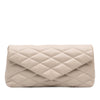 Saint Laurent Large Quilted Lambskin Sade Clutch Secondhand
