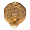 Chanel Gold Plated Archer Medallion Clip On Earrings Secondhand