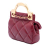 Chanel Quilted Calfskin Lady Card Holder with Chain Top Handle Bag Secondhand