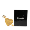 Chanel Gold Plated CC Heart and Arrow Brooch Secondhand