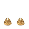 Chanel CC Gold Plated Triangle Clip On Earrings Secondhand