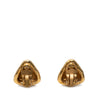Chanel CC Gold Plated Triangle Clip On Earrings Secondhand