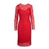 Secondhand Dolce & Gabbana Red Embroidered Lace Dress - '10s
