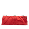 Valentino Satin Pleated Chain Evening Clutch Secondhand
