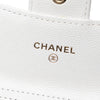 Chanel CC Quilted Caviar Flap Card Holder with Chain Secondhand