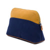 Hermès Bicolor Toile Bolide Trousse De Voyage Pouch PM Secondhand