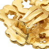 Chanel CC Gold Plated Flower Clip On Earrings Secondhand