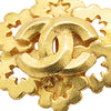 Chanel CC Gold Plated Flower Clip On Earrings Secondhand