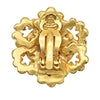 Chanel CC Gold Plated Flower Clip On Earrings Secondhand