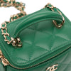 Chanel Mini CC Quilted Lambskin Top Handle Vanity Case With Chain Secondhand