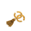 Chanel CC Gold Plated Tassel Lava Fringe Brooch Secondhand