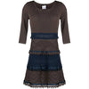 Chanel Brown and Blue Dress - 2000s Second hand