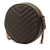 Secondhand Saint Laurent Grain De Poudre Chevron Round Vinyle Camera Bag