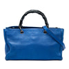 Gucci Medium Metallic Calfskin Bamboo Shopper Satchel Secondhand