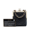 Chanel CC Quilted Acrylic and Lambskin Evening Clutch With Chain Secondhand
