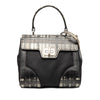 Secondhand Prada Tartan Saffiano Trimmed Tessuto Satchel