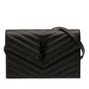 Saint Laurent Grain De Poudre Cassandre Monochrome Envelope Chain Wallet Secondhand