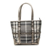 Burberry Small Shimmer Check Canvas Tote Secondhand