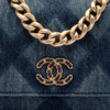 Chanel Denim 19 Flap Wallet On Chain Secondhand
