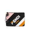 Fendi Fila Mania Multicolor Zucca Embossed Leather Clutch Secondhand