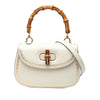 Gucci Calfskin Frame Print Bamboo Web Top Handle Bag Secondhand