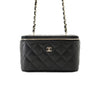 Chanel Small Quilted Caviar Vanity Case With Chain Secondhand