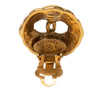 Chanel Gold Plated CC Hollow Round Clip On Earrings Secondhand