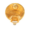 Chanel CC Gold Plated Round Clip On Earrings Secondhand