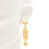 Chanel CC Gold Plated Heart Drop Clip on Earrings Secondhand