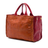 Prada Medium Bicolor Woven Goatskin Madras Shopping Tote Secondhand