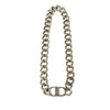 Dior Silver Plated CD Logo Chain Link Necklace Secondhand