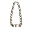 Dior Silver Plated CD Logo Chain Link Necklace Secondhand