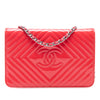 Chanel CC Patent Diamond Quilted Wallet On Chain Secondhand