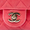Chanel Mini Square Classic Velvet Pearl Crush Single Flap Secondhand