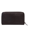 Bottega Veneta Leather Intrecciato Zip Around Wallet Secondhand