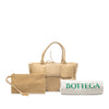 Bottega Veneta Small Suede and Shearling Maxi Intrecciato Arco Tote Secondhand