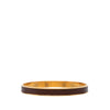 Hermès Gold Plated Epsom Kelly Cadena Lock Bangle Bracelet Secondhand