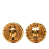 Chanel CC Gold Plated Sunburst Round Clip On Earrings Secondhand