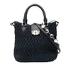 Miu Miu Matelasse Denim Crystal Satchel Secondhand