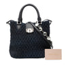 Miu Miu Matelasse Denim Crystal Satchel Secondhand